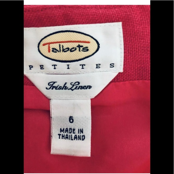 Talbots Irish Linen Skirt  Sz Petite 6🌷fuchsia - Picture 6 of 8